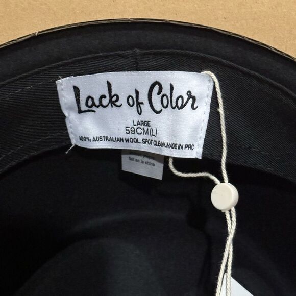 NWT Lack of Color Grove Hat black 100% Australian Wool REVOLVE Free People SM&LG - Picture 6 of 7